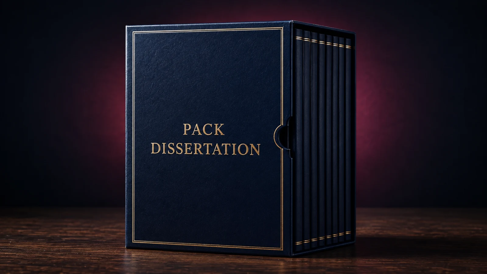Coffret du pack dissertation avec huit cartes mentales de méthode